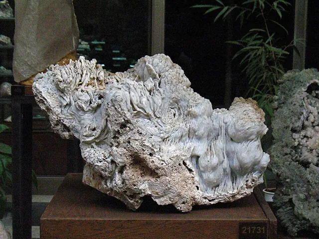 Calcédoine (SiO₂) : minéral de la famille « oxydes et hydroxydes », système trigonal, dureté 6,5 à 7 (Mohs), couleurs : blanc, gris bleuté, brun, rouge, vert