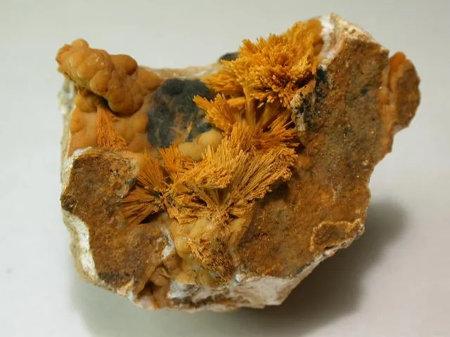 Crandallite (CaAl₃(PO₄)₂(OH)₅·H₂O) : minéral de la famille « phosphates, arséniates et vanadates », système trigonal, dureté 5 (Mohs), couleurs : blanc, jaune, brun